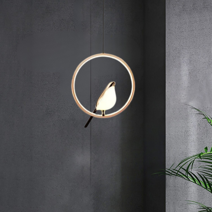 Luxury Glass Pendant Light with Golden Bird Design – Elegant Kitchen Pendant Lighting for Home or Office 9