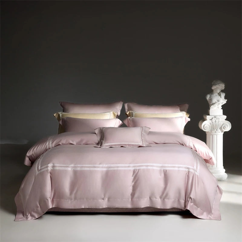 Lyocell Cotton Brushed Bedding Set – Soft Duvet Covers and Sheets for Queen or King Size Beds 0