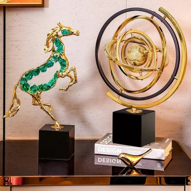 Majestic Running Horse Sculpture in Metal – Elegant Home Decor Accent 4