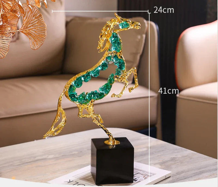 Majestic Running Horse Sculpture in Metal – Elegant Home Decor Accent 5