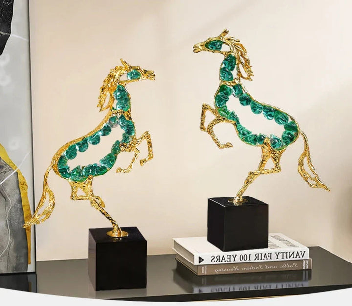 Majestic Running Horse Sculpture in Metal – Elegant Home Decor Accent 6