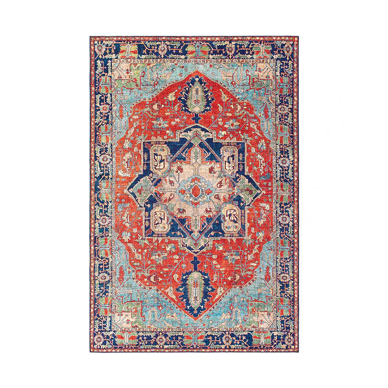 Mandala-Inspired Persian Rug – Soft and Washable for Living Room or Bedroom 0