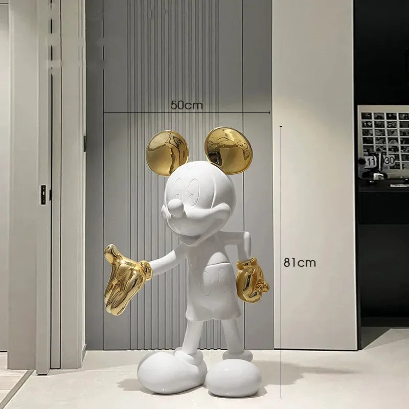 Mickey Mouse Love Heart Resin Statue – Charming Home Decor for Living Room or Gift 11