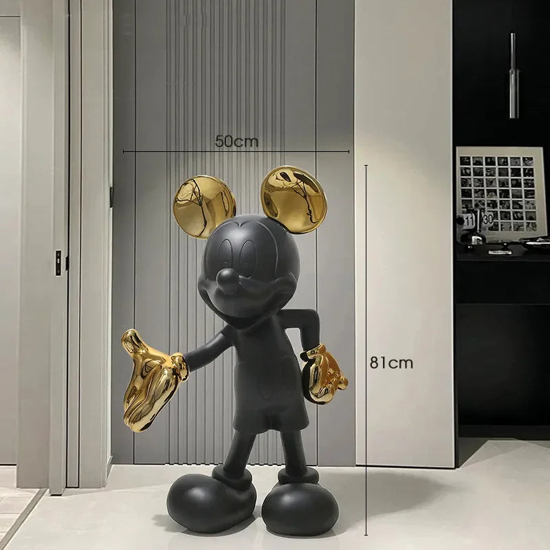 Mickey Mouse Love Heart Resin Statue – Charming Home Decor for Living Room or Gift 5