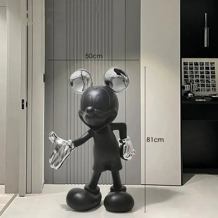 Mickey Mouse Love Heart Resin Statue – Charming Home Decor for Living Room or Gift 6