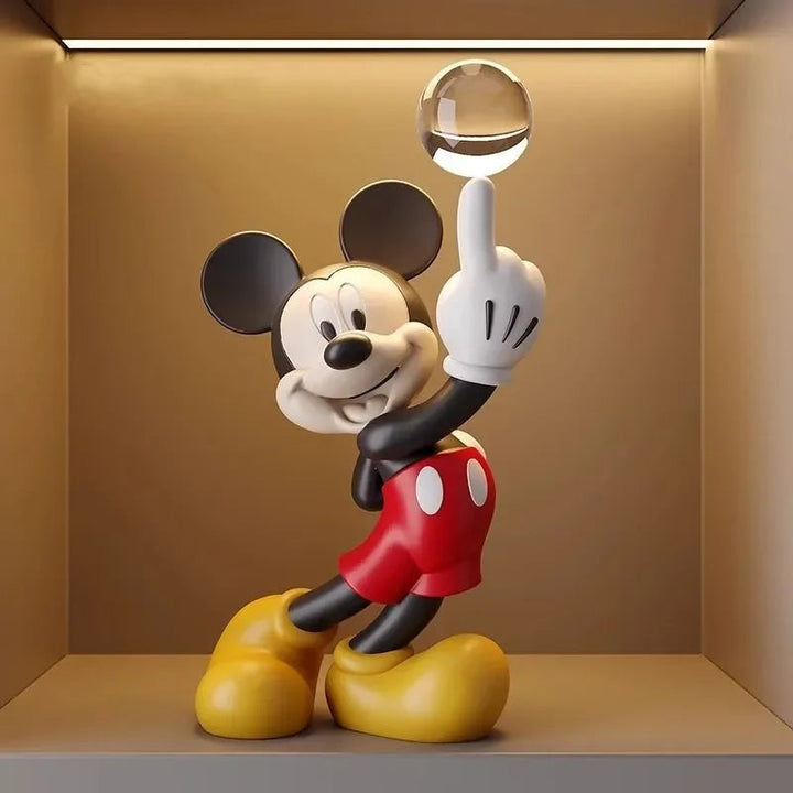 Mickey Mouse Sculpture with Crystal Ball – Whimsical Disney Home Decor for Collectors 0