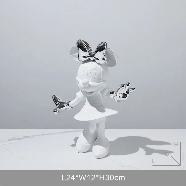 Mickey and Minnie Mouse Action Figure - Modern Collectible Doll and Room Ornament 12