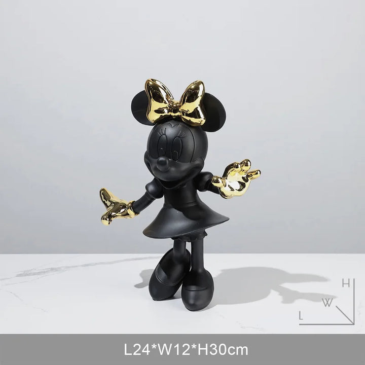 Mickey and Minnie Mouse Action Figure - Modern Collectible Doll and Room Ornament 8