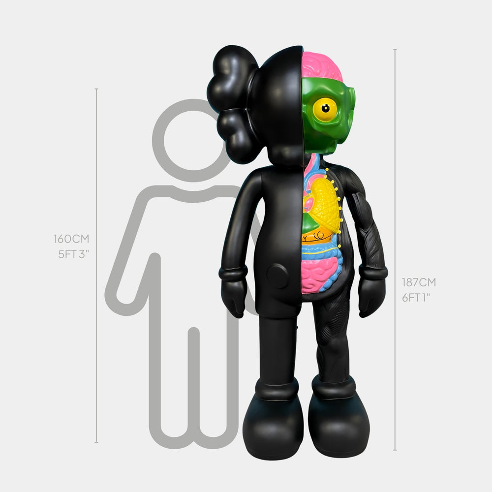 Midnight Black Anatomy Sculpture – Contemporary Art Piece for Modern Living Spaces 0