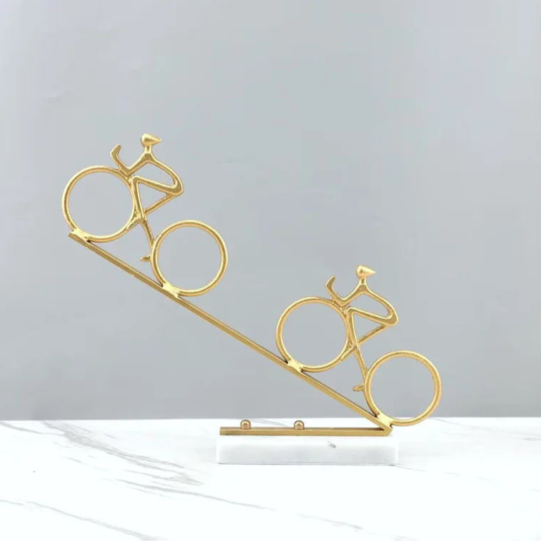 Minimalist Bike Sculpture with Elegant Marble Base – Stylish Decor for Home or Office 1