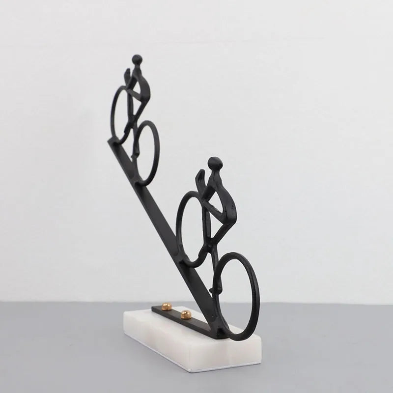 Minimalist Bike Sculpture with Elegant Marble Base – Stylish Decor for Home or Office 2