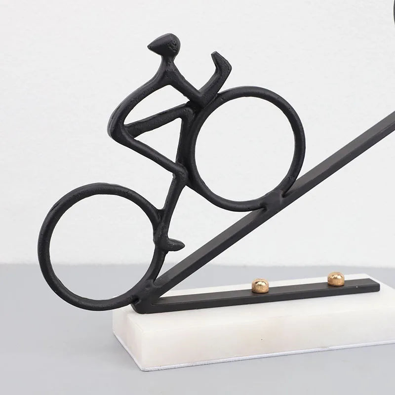 Minimalist Bike Sculpture with Elegant Marble Base – Stylish Decor for Home or Office 3