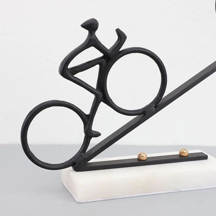 Minimalist Bike Sculpture with Elegant Marble Base – Stylish Decor for Home or Office 3