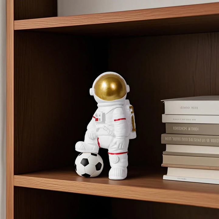Modern Astronaut Figurine Sculpture – Unique Decor for Bookshelf or Child's Room 1