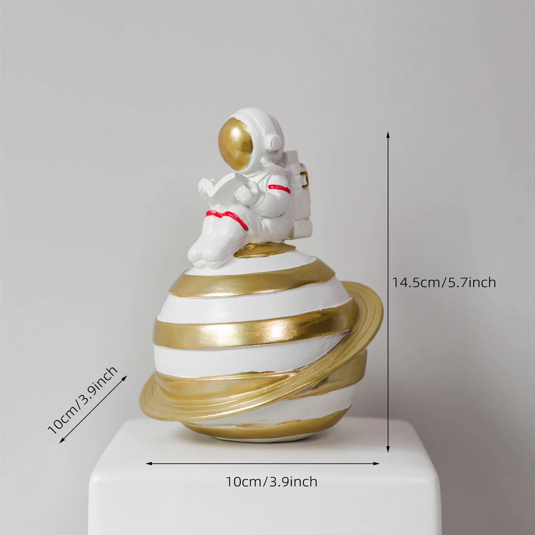 Modern Astronaut Figurine Sculpture – Unique Decor for Bookshelf or Child's Room 7