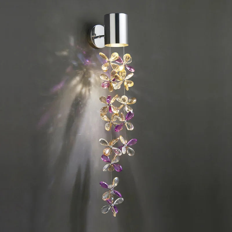 Modern Crystal Wall Sconce Lighting with LED – Elegant Illumination for Bedroom or Living Room 1
