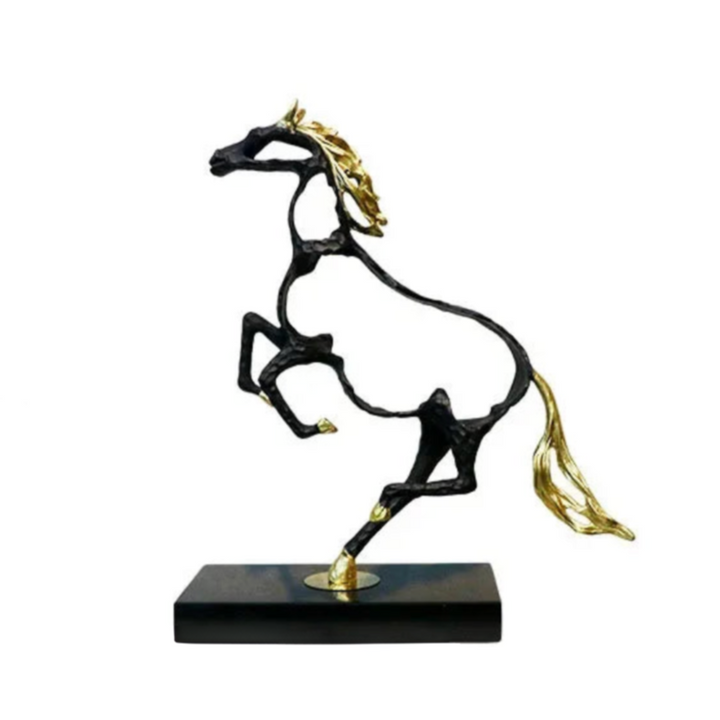 Modern Metal Stallion Sculpture – Elegant Decor for Horse Lovers 0
