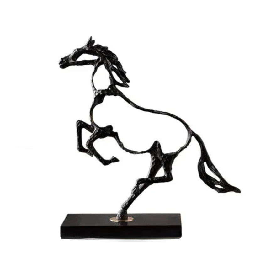 Modern Metal Stallion Sculpture – Elegant Decor for Horse Lovers 2