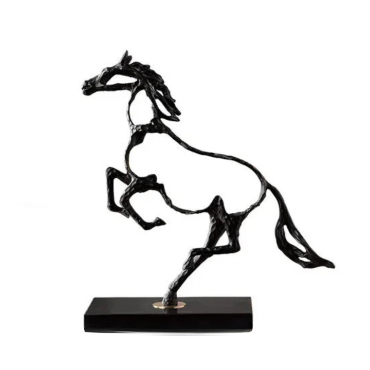 Modern Metal Stallion Sculpture – Elegant Decor for Horse Lovers 2