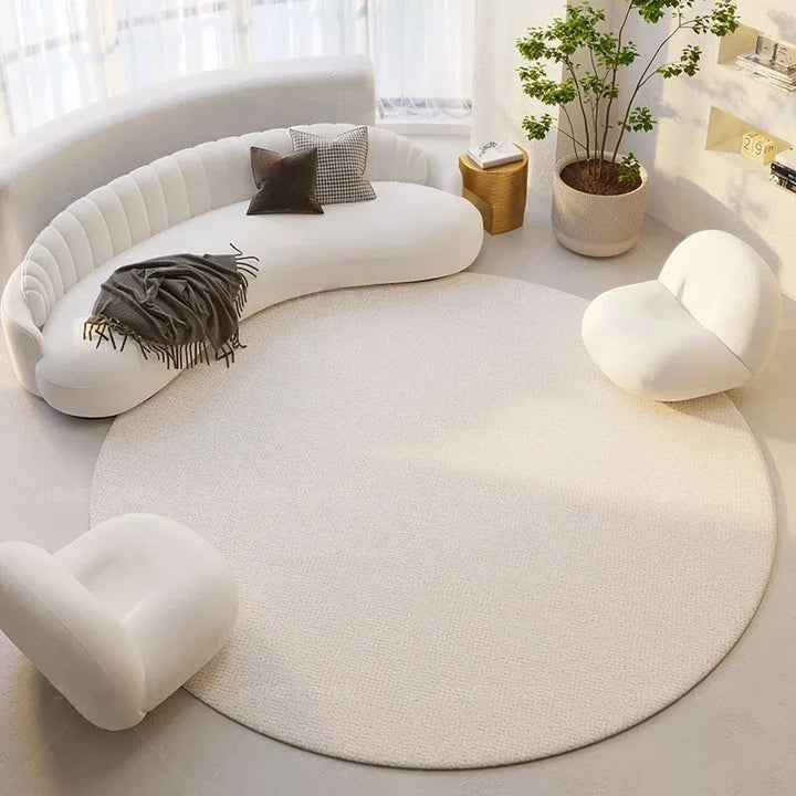 Modern Minimalist Round Carpet – Soft Plush Rug for Living Room or Bedroom 10
