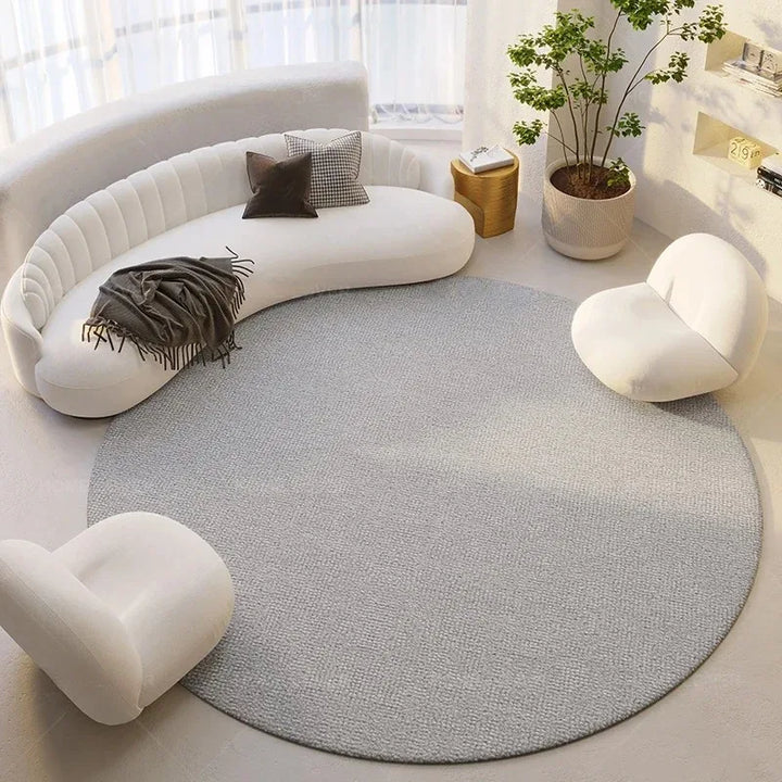 Modern Minimalist Round Carpet – Soft Plush Rug for Living Room or Bedroom 2