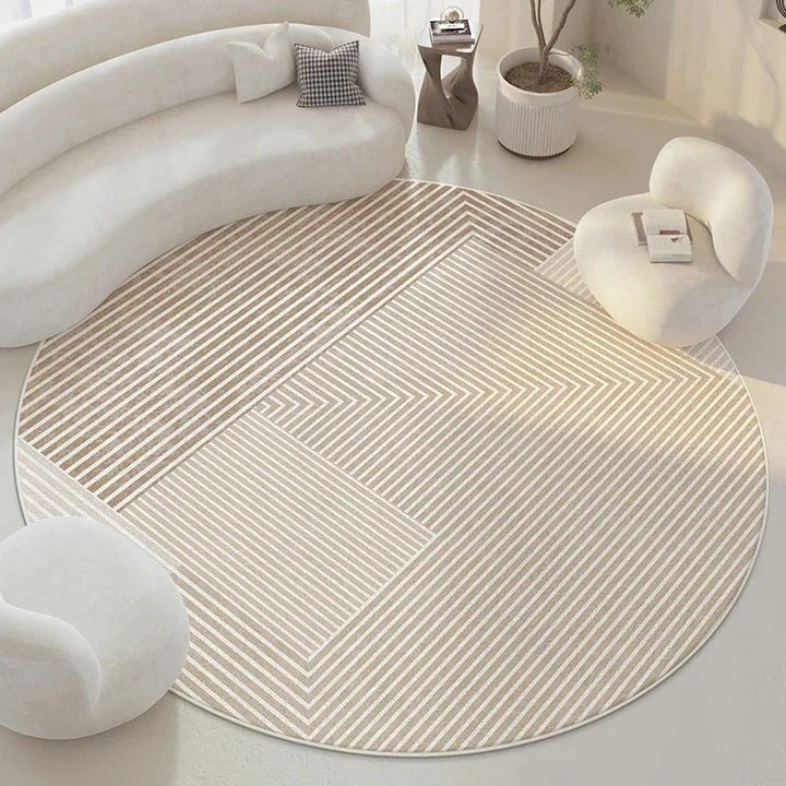 Modern Minimalist Round Carpet – Soft Plush Rug for Living Room or Bedroom 6