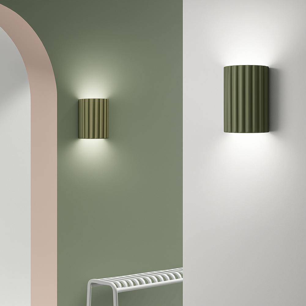 Modern Minimalist Wall Sconce Light with Colorful Accents – Stylish Illumination for Bedroom or Hallway 0