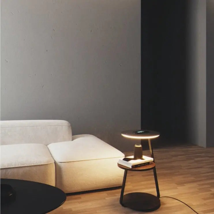 Modern Side Table with Charging Station – Stylish Decor for Living Room or Office 4
