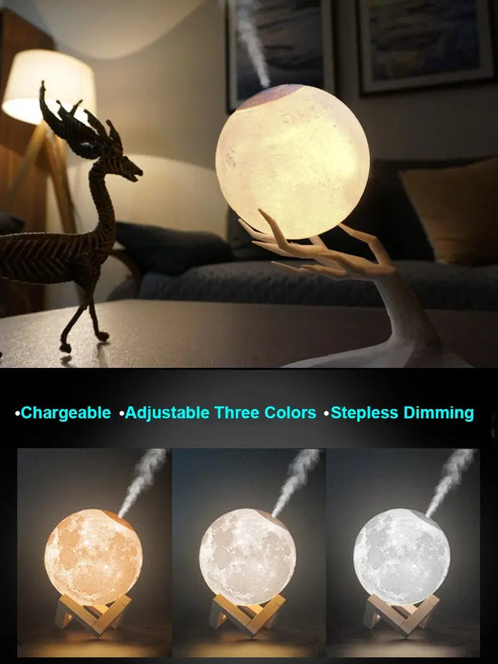 Moon Ultrasonic Air Humidifier with Aroma Diffuser – Perfect Home Humidifier for Bedroom or Living Room 6