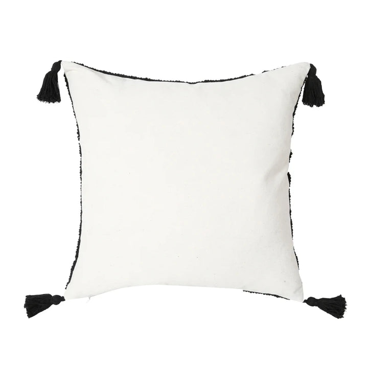 Moroccan Tufted Throw Pillow Cover with Tassels – Decorative Accent for Couch or Bedroom 1
