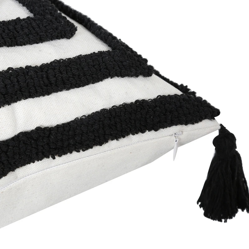 Moroccan Tufted Throw Pillow Cover with Tassels – Decorative Accent for Couch or Bedroom 5