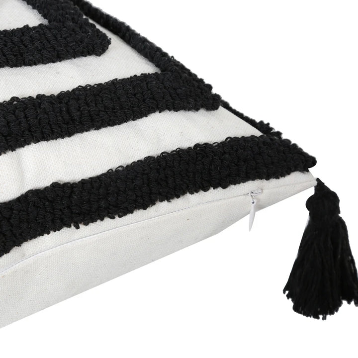 Moroccan Tufted Throw Pillow Cover with Tassels – Decorative Accent for Couch or Bedroom 5