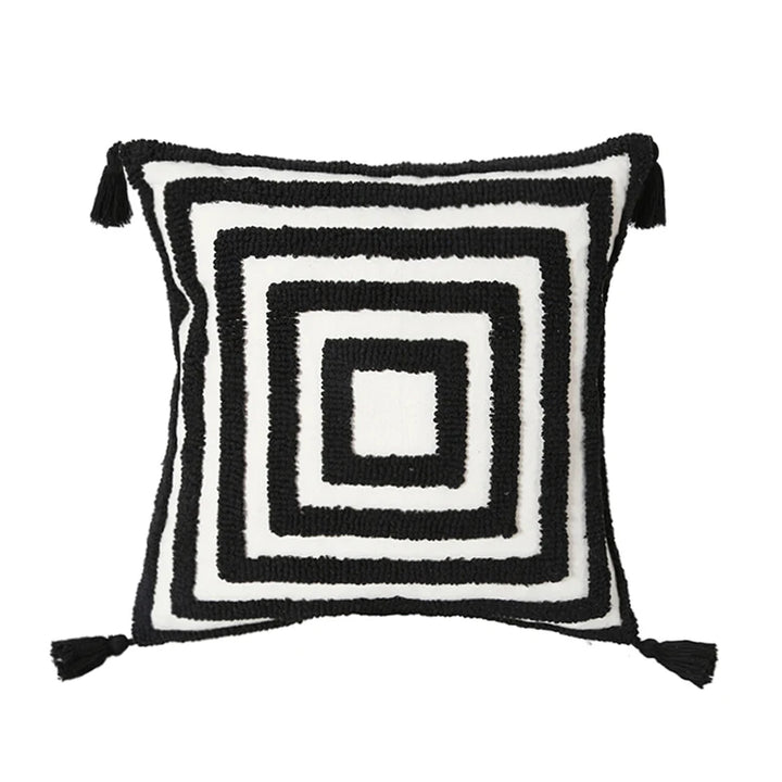 Moroccan Tufted Throw Pillow Cover with Tassels – Decorative Accent for Couch or Bedroom 6