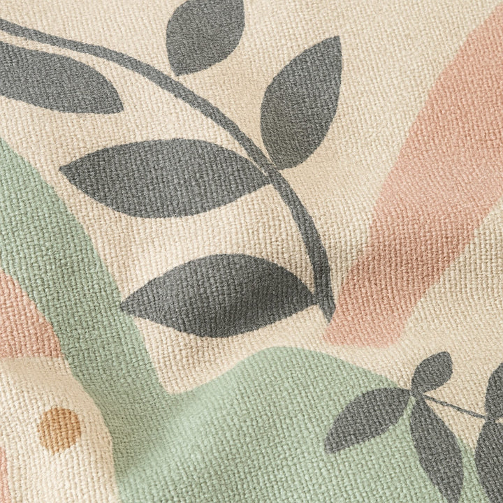 Multicolour Pastel Sofa Cover with Leaf Motif – Stylish Couch Protector for Pets and Kids 3