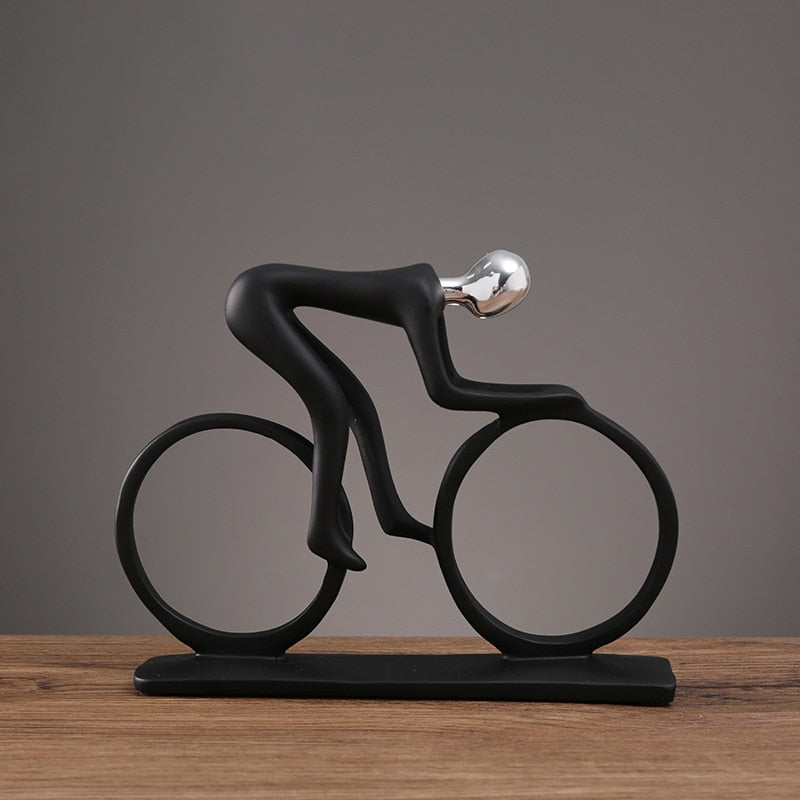 Nordic Abstract Cyclist Sculpture – Unique Home Decor for Art and Cycling Enthusiasts 2