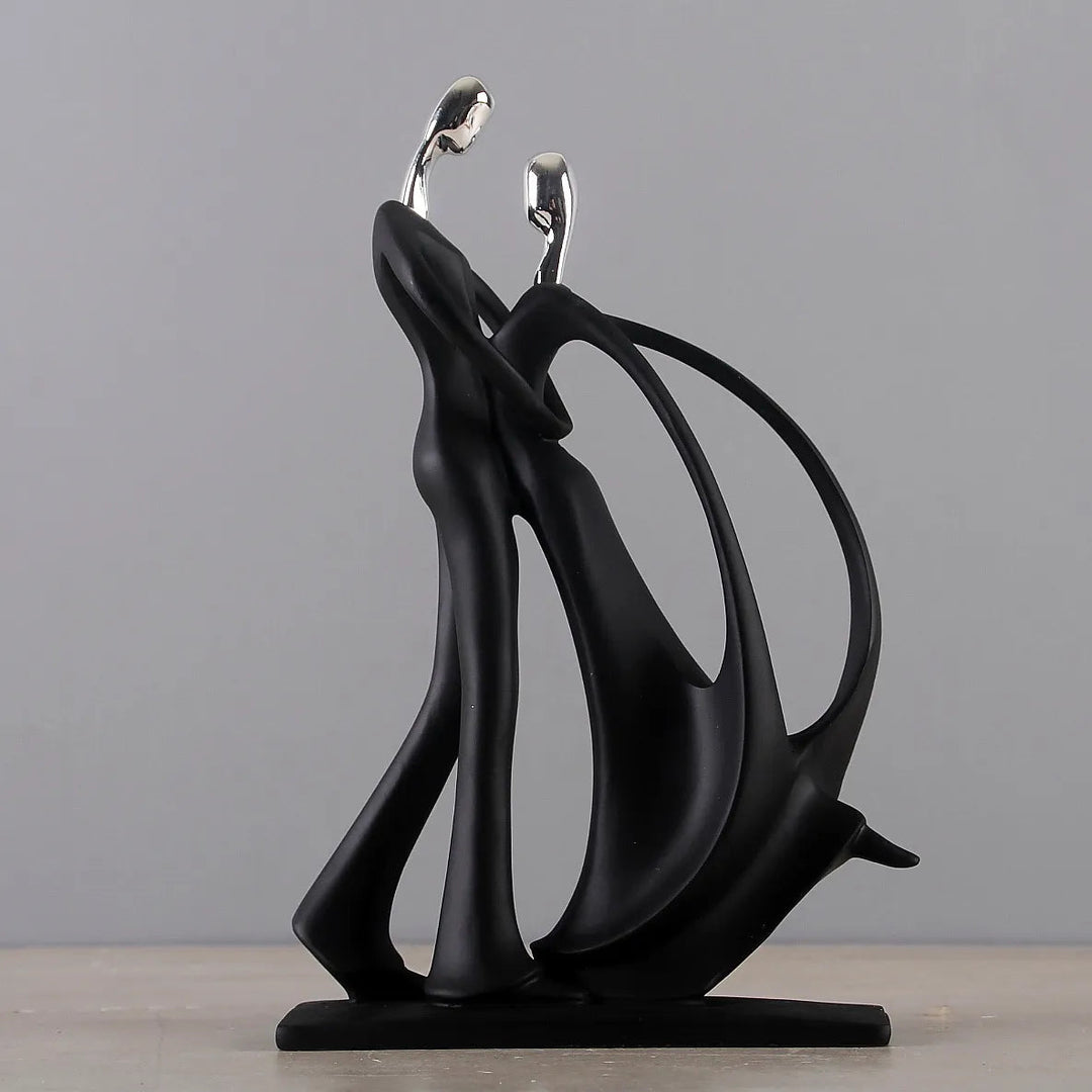 Nordic Abstract Dancing Couple Sculpture – Elegant Home Decor for Art Lovers 0