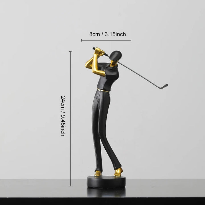 Nordic Abstract Golfer Sculpture – Unique Art Piece for Golf Lovers 0
