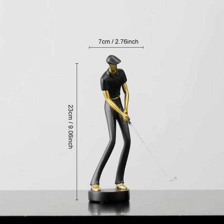 Nordic Abstract Golfer Sculpture – Unique Art Piece for Golf Lovers 3