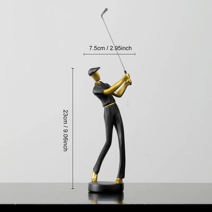 Nordic Abstract Golfer Sculpture – Unique Art Piece for Golf Lovers 4