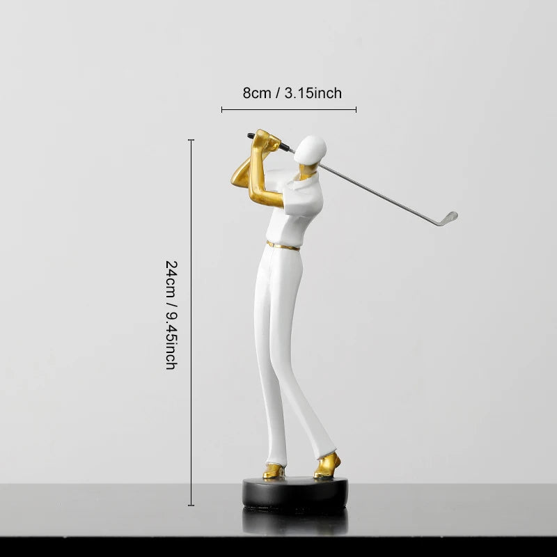Nordic Abstract Golfer Sculpture – Unique Art Piece for Golf Lovers 5