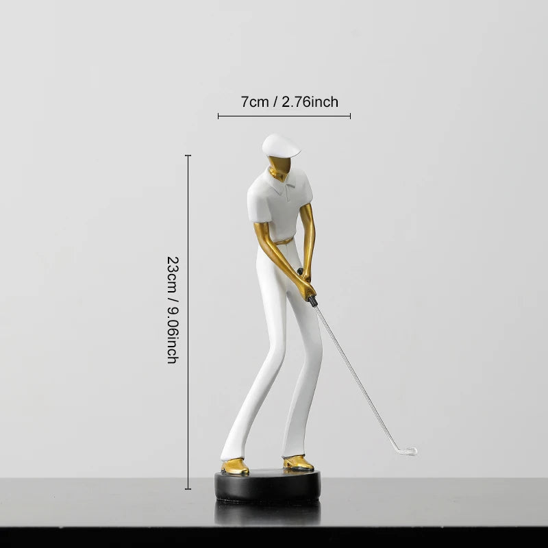 Nordic Abstract Golfer Sculpture – Unique Art Piece for Golf Lovers 6