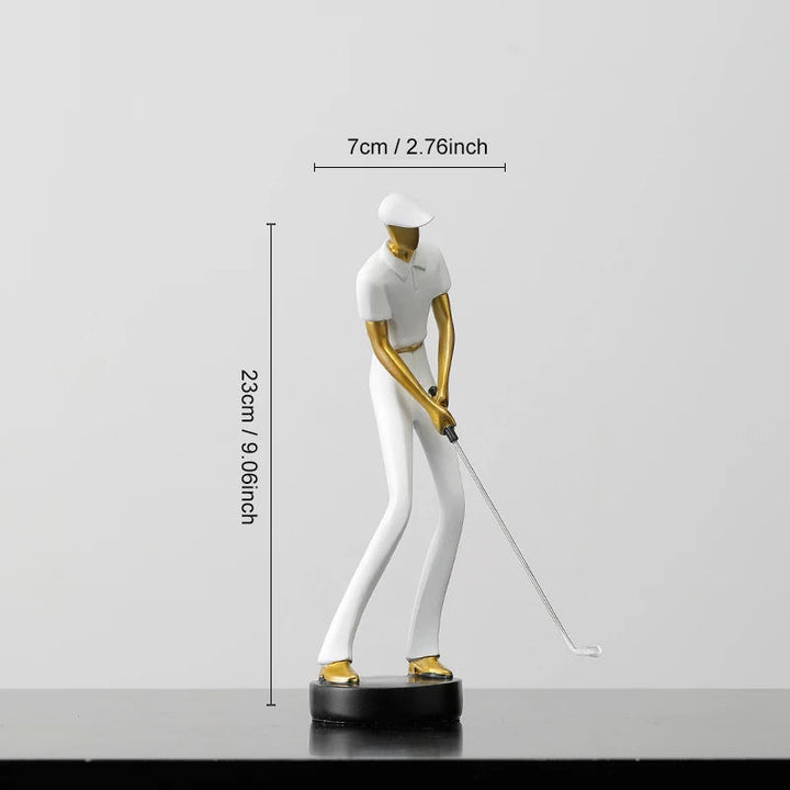 Nordic Abstract Golfer Sculpture – Unique Art Piece for Golf Lovers 6