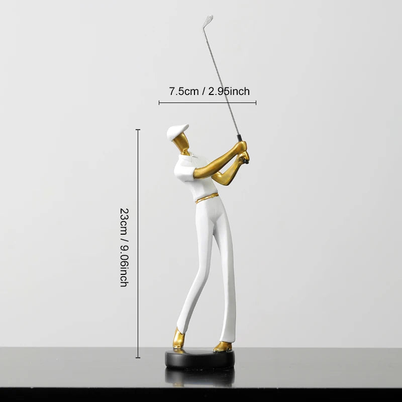 Nordic Abstract Golfer Sculpture – Unique Art Piece for Golf Lovers 7