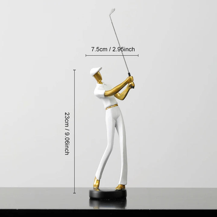 Nordic Abstract Golfer Sculpture – Unique Art Piece for Golf Lovers 7