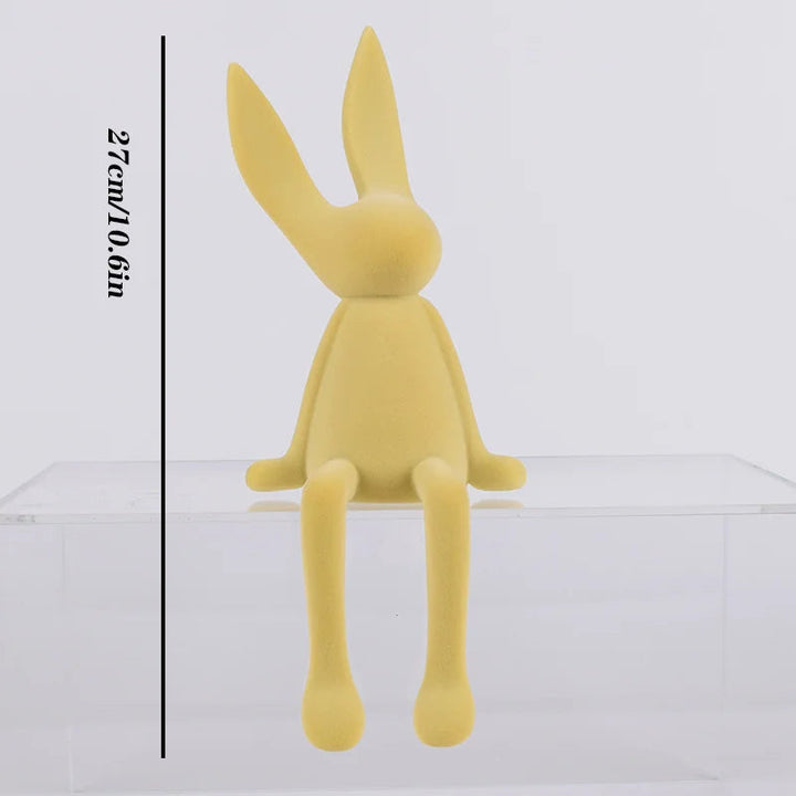 Nordic Abstract Rabbit Sculptures in High-Quality Resin – Unique Art for Home or Office 0