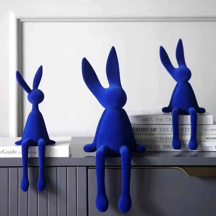 Nordic Abstract Rabbit Sculptures in High-Quality Resin – Unique Art for Home or Office 1