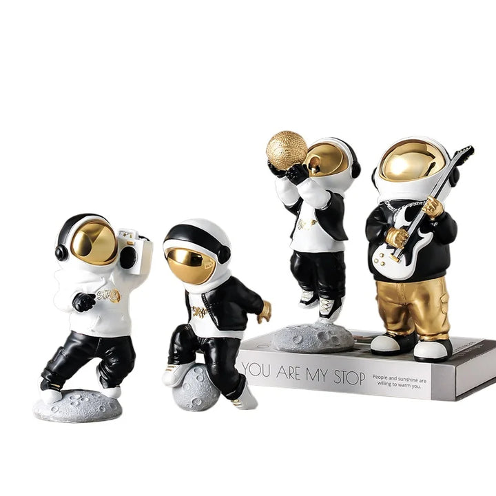 Nordic Astronaut Resin Figurine with Night Light – Whimsical Decor for Kids' Rooms or Office Desks 4