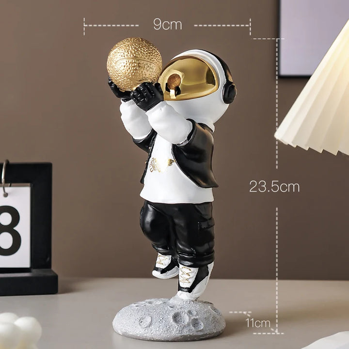Nordic Astronaut Resin Figurine with Night Light – Whimsical Decor for Kids' Rooms or Office Desks 7