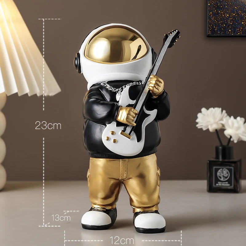 Nordic Astronaut Resin Figurine with Night Light – Whimsical Decor for Kids' Rooms or Office Desks 8