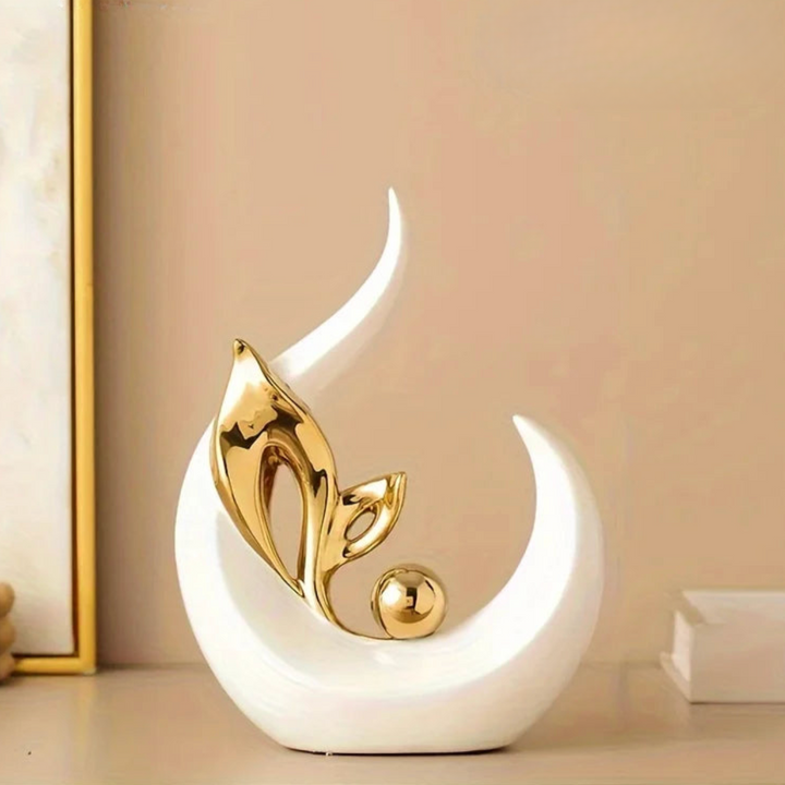 Nordic Aura Ceramic Sculpture – Elegant Accent for Modern Living Room or Office 3